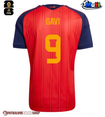 Španělsko Paez Gavi #9 Domácí Dres MS 2026 Krátkým Rukávem